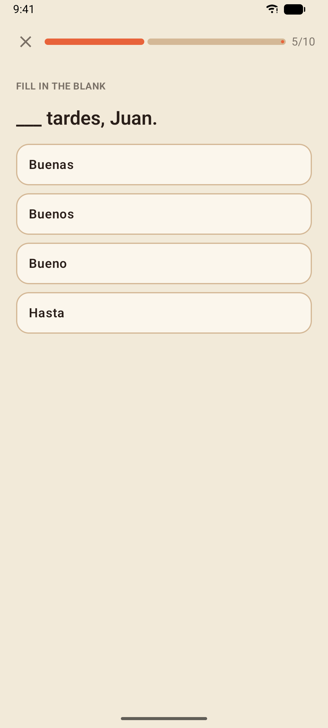 A fill-in-the-blank exercise